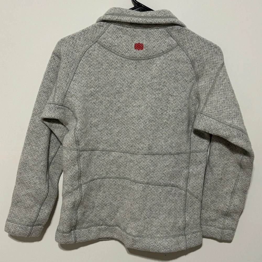 Sherpa Adventure Gear Hiking Pullover Top 1/4 Button Size Small Long Sleeve Wool